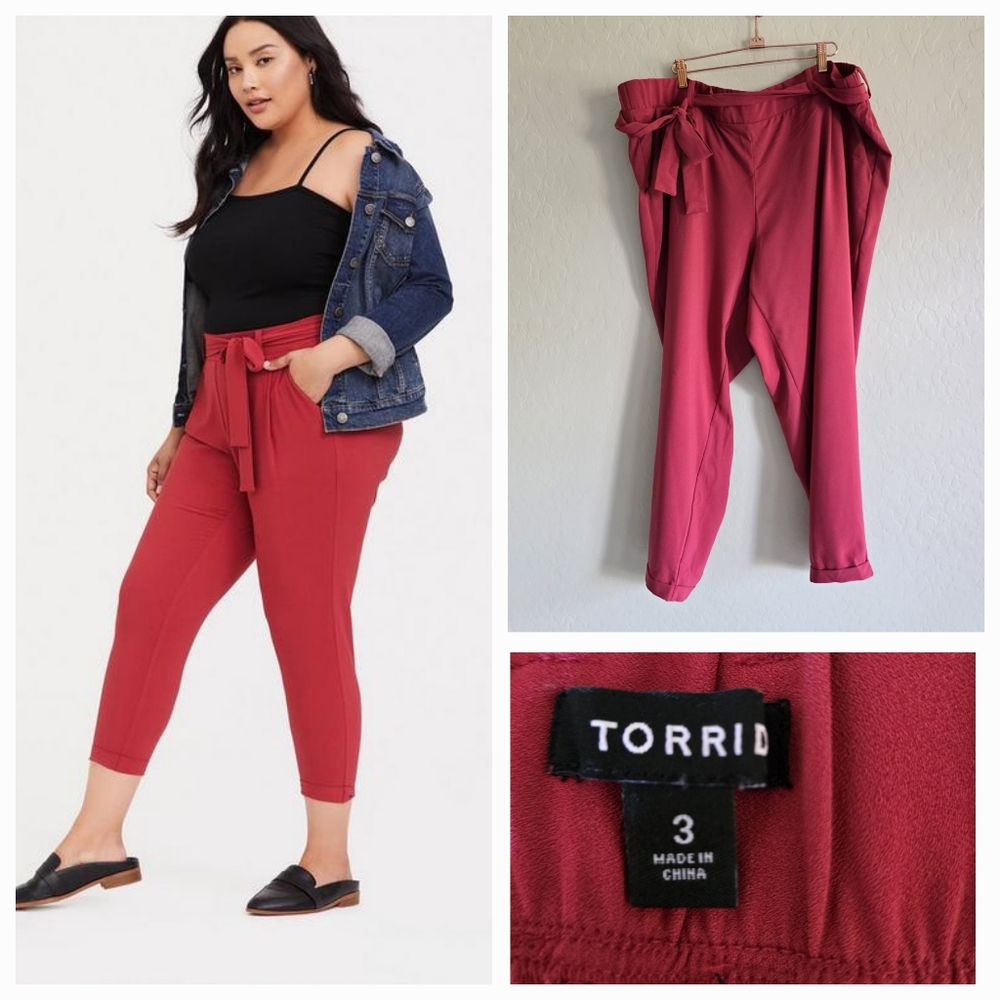 Torrid Tie‎ Front Tapered Pant Size 3